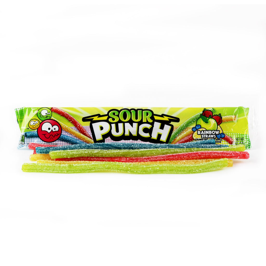 Kẹo Sour Punch Rainbow Straws 57g - hình ảnh chi tiết 4