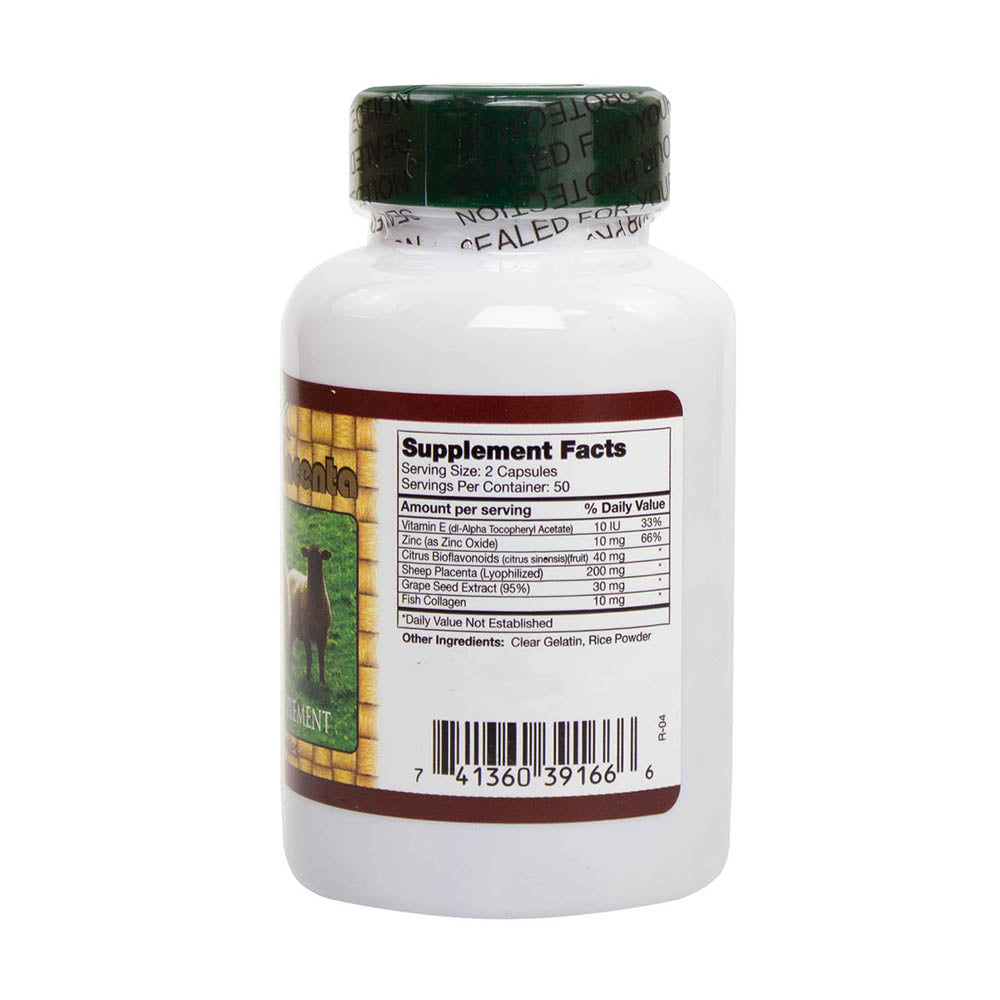 Viên uống nhau thai cừu Mỹ Sheep Placenta Complex hộp 100 viên - hình ảnh chi tiết 2