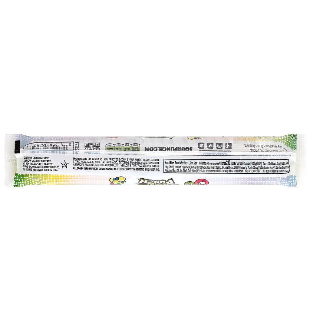 Kẹo Sour Punch Rainbow Straws 57g - hình ảnh chi tiết 3