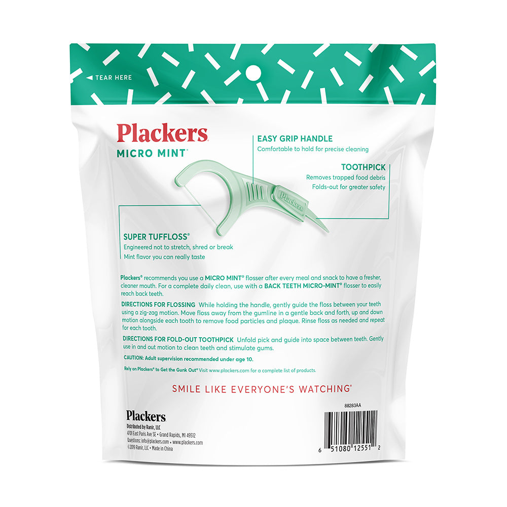 Tăm chỉ nha khoa Plackers Micro Mint loại 300 chiếc của Mỹ - hình ảnh chi tiết 2