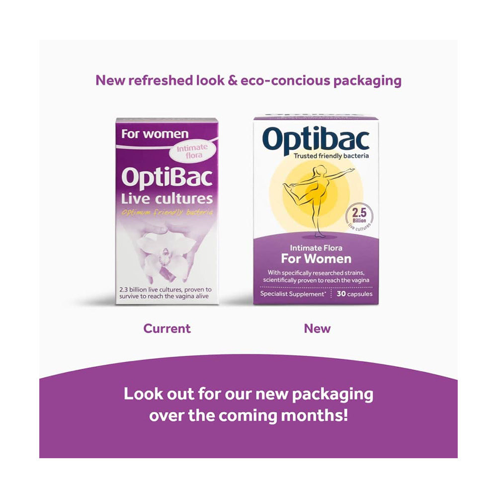 Men vi sinh dành cho nữ OptiBac Probiotics Intimate Flora 30 viên - hình ảnh chi tiết 2