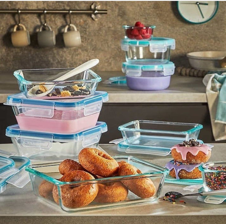 Set hộp Thủy Tinh Mỹ Cao Cấp 18 món Snapware Pyrex Glass Food Storage - ảnh sản phẩm 3