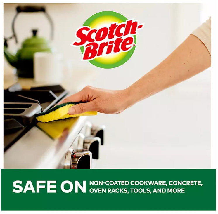 Miếng rửa chén Scotch-Brite Heavy Duty Sponge, 21-count (Vàng) - hình ảnh chi tiết 4