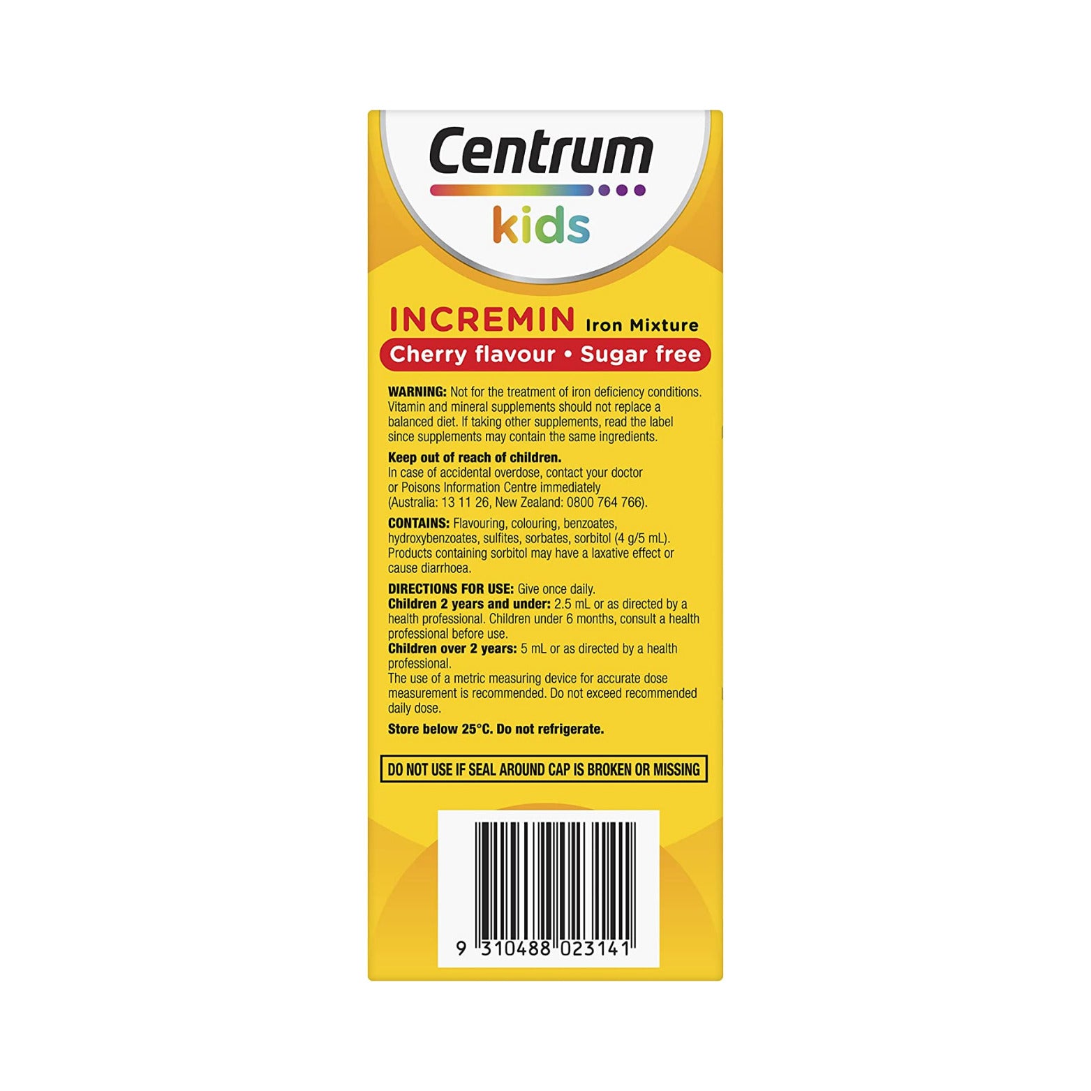 Siro dành cho bé biếng ăn Centrum Kids Incremin Iron Mixture 200ml của Úc - hình ảnh chi tiết 4