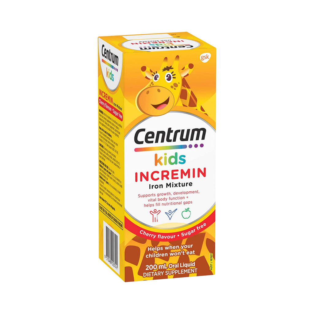 Siro dành cho bé biếng ăn Centrum Kids Incremin Iron Mixture 200ml của Úc - hình ảnh sản phẩm chính