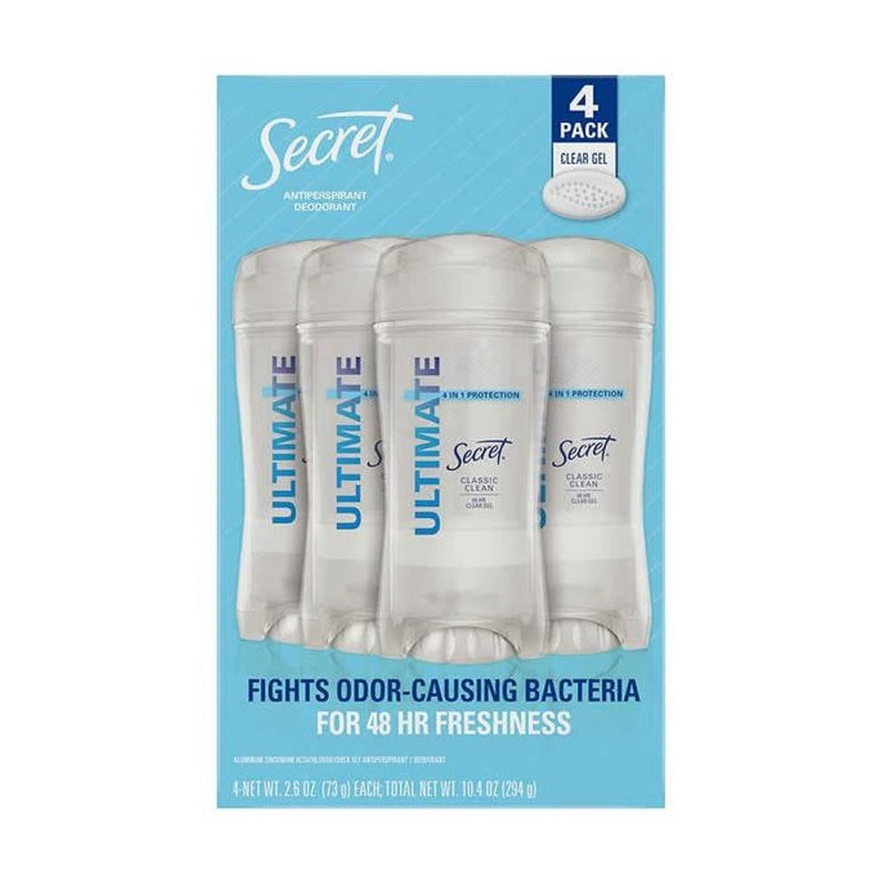 Lăn khử mùi Secret Ultimate Protection Clear Gel Antiperspirant, Classic Clean 73g (Mẫu Mới Màu Bạc) - hình ảnh chi tiết 2