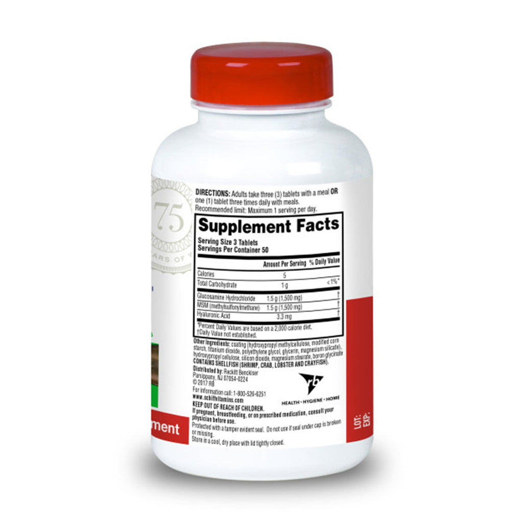 Viên uống bổ khớp Schiff Glucosamine 1500mg plus MSM hộp 150 viên của Mỹ - hình ảnh chi tiết 2