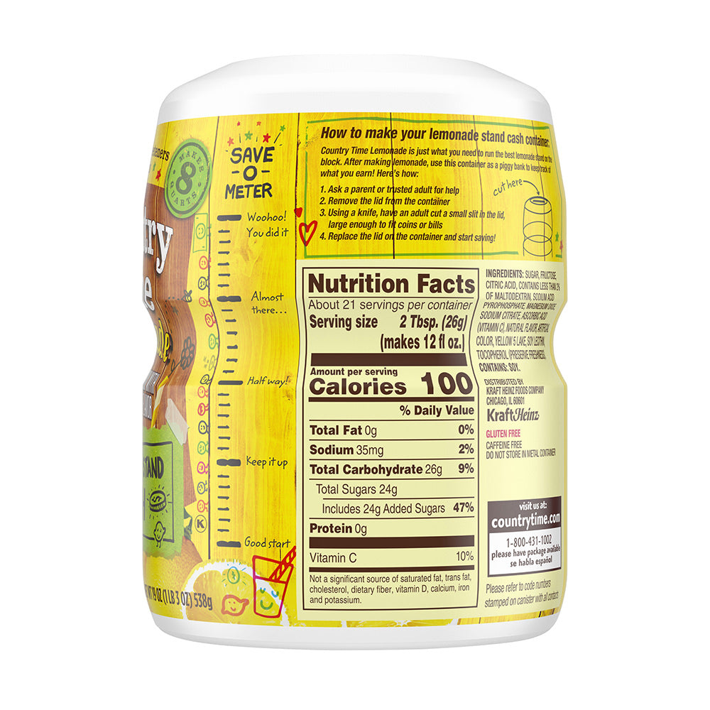 Bột pha trái cây Country Time Lemonade 538g - hình ảnh chi tiết 4