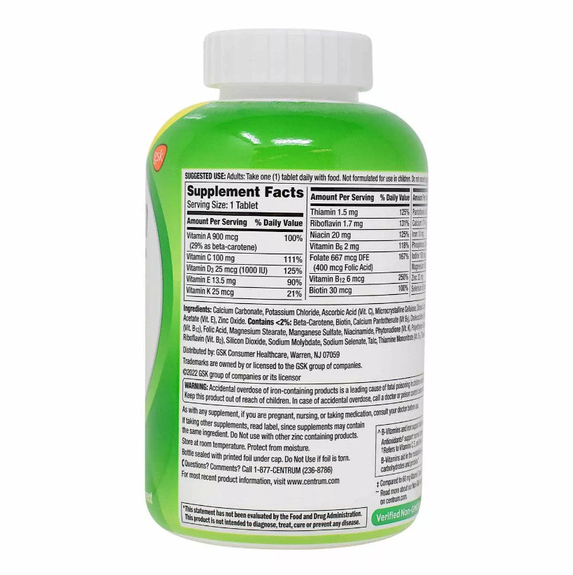 Viên uống Centrum multivitamin cho người dưới 50 tuổi - 425 viên của Mỹ - ảnh sản phẩm 3