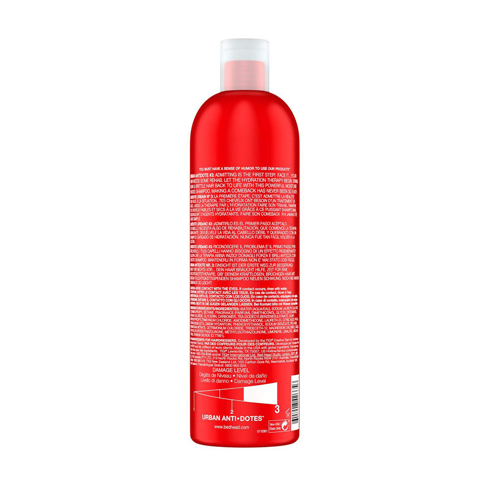 Dầu gội xã TiGi BED HEAD tái sinh sức sống 3 Urban Antidotes 750ml x2 (Đỏ) - hình ảnh chi tiết 2