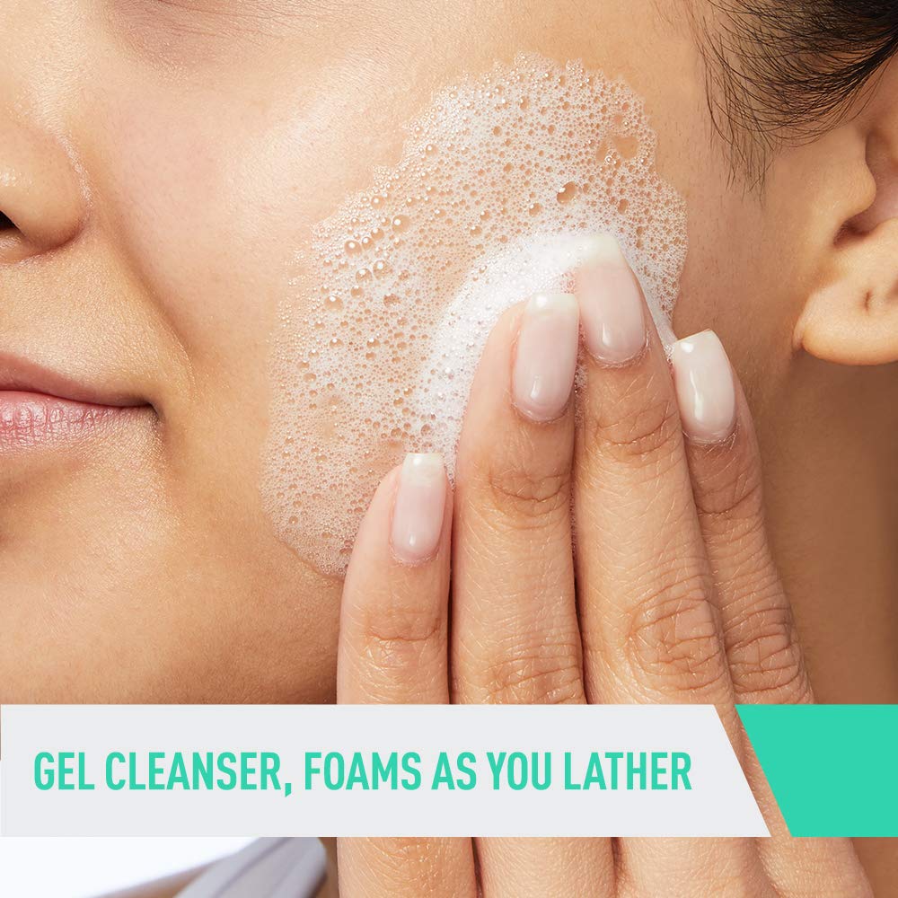 Sữa rửa mặt CeraVe dành cho da thường và da dầu CeraVe Foaming Facial Cleanser 473ml (Oily Skin Xanh Ngọc) - ảnh sản phẩm 4