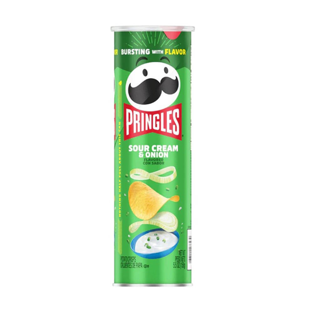 Bánh snack khoai tây Pringles Cream Onion 158g (vị kem hành) - hình ảnh sản phẩm chính