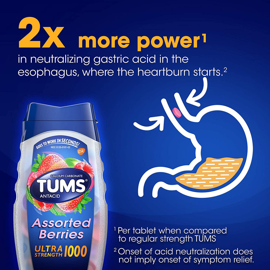 Viên nhai điều trị dạ dày TUMS Extra Strength 1000 của Mỹ 265 viên - hình ảnh chi tiết 5