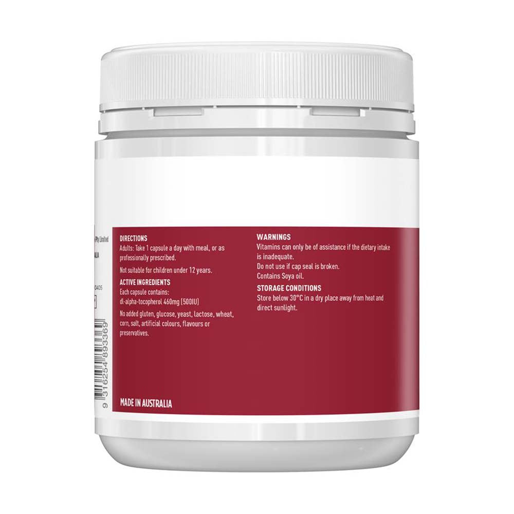 Viên uống bổ sung vitamin E Healthy Care 500IU 200 viên - hình ảnh chi tiết 3