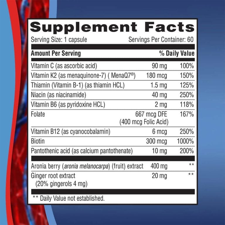 Hỗ trợ tim và xương khỏe mạnh Weider Artery Health Vitamin K2 180mcg 60 viên - hình ảnh chi tiết 3