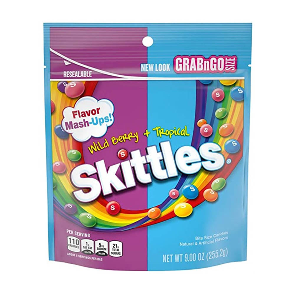 Kẹo socola Skittles Wild Berry + Tropical 255.2g - hình ảnh sản phẩm chính