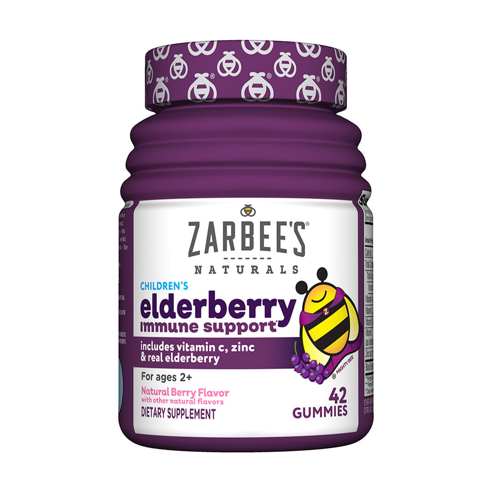 Kẹo tăng cường đề kháng cho trẻ Zarbee's Naturals Children's Elderberry Immune Support Gummies - Natural Berry - 42 viên - hình ảnh sản phẩm chính