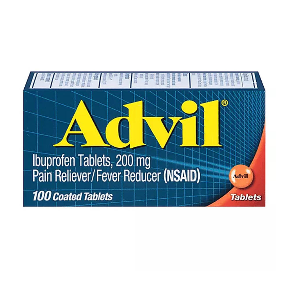 Viên uống giảm đau, hạ sốt Advil Ibuprofen Tablets, 200mg 100 Coated Tablets - hình ảnh sản phẩm chính