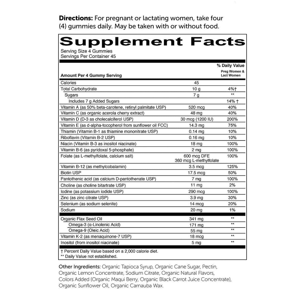Kẹo bổ Multivitamin toàn diện dành cho bà bầu Smarty Pants Prenatal Complete 180 Gummies - hình ảnh chi tiết 4