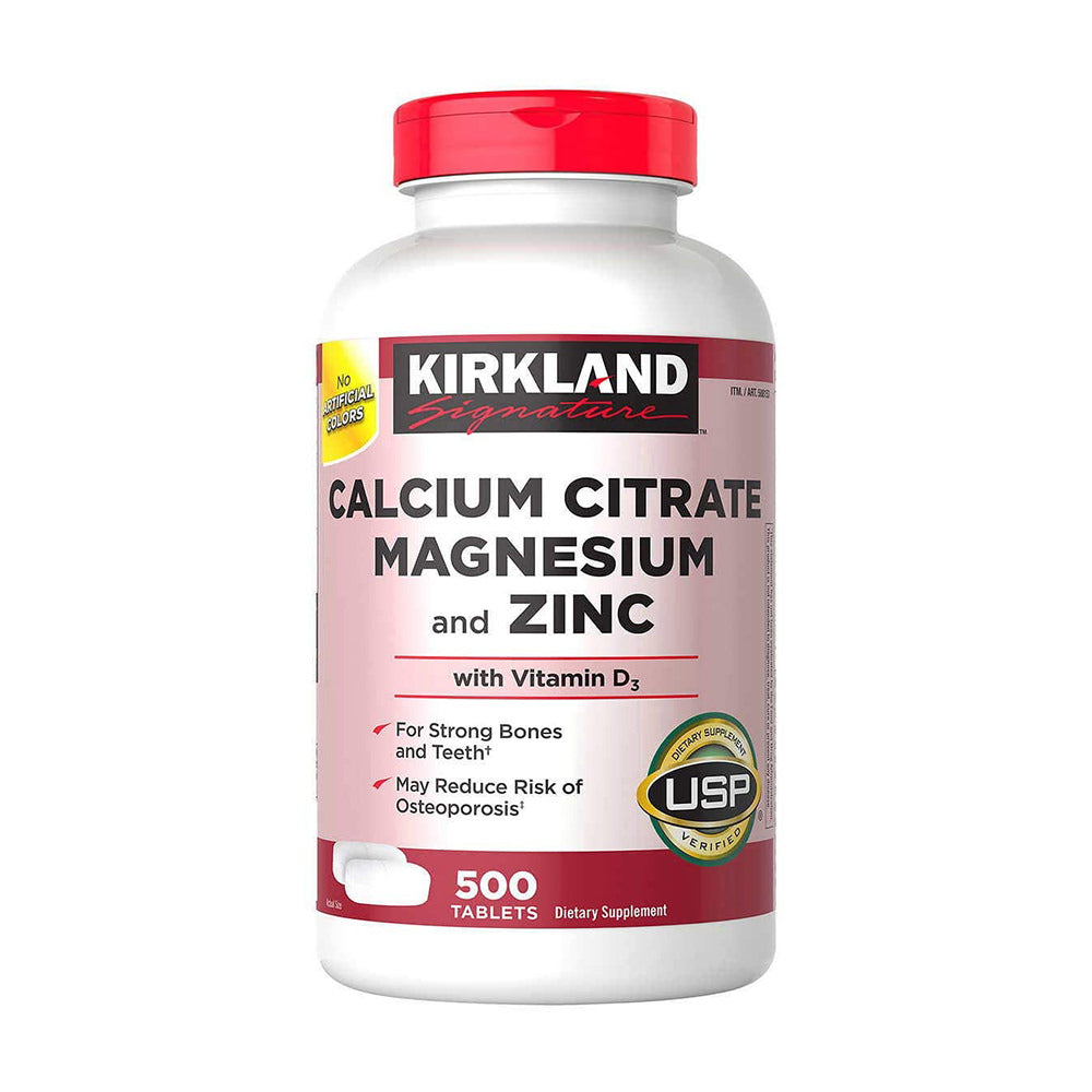 Viên uống Chắc xương Calcium Citrate With Vitamin D, Magnesium and Zinc hộp 500 viên của Mỹ - hình ảnh sản phẩm chính