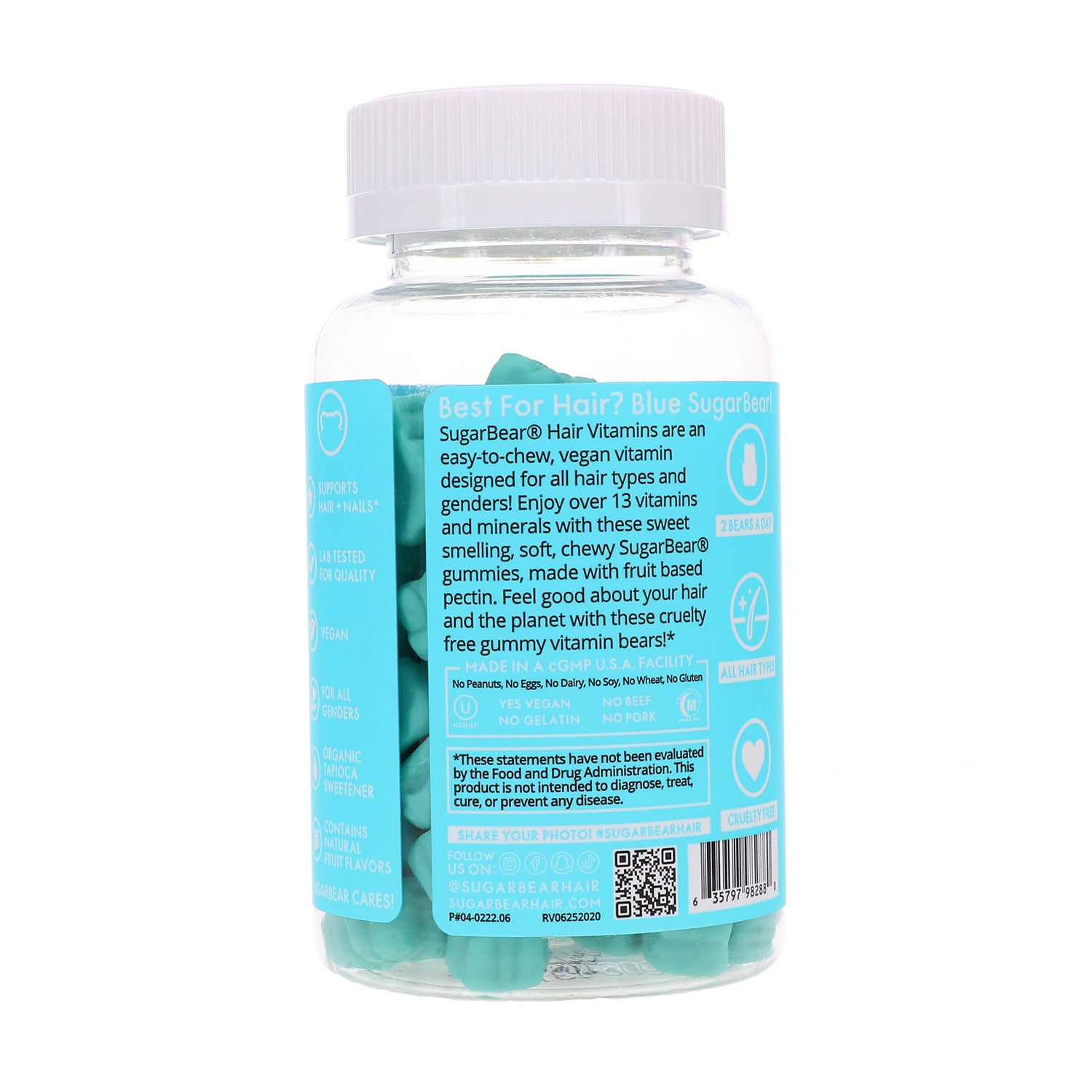 Kẹo Dẻo Bổ Sung Vitamin Kích Thích Mọc Tóc Hair Vitamins Sugarbearhair 60 viên của Mỹ - hình ảnh chi tiết 2