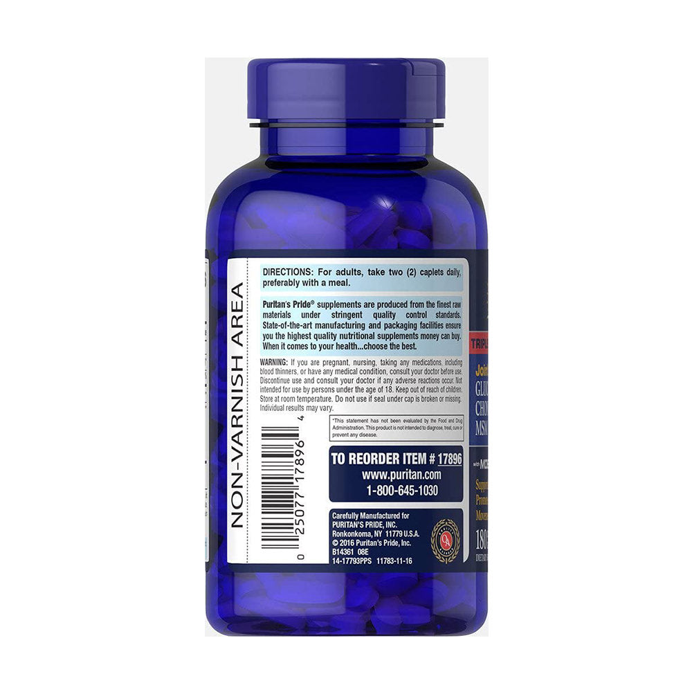 Hỗ trợ xương khớp Viên uống hổ trợ xương khớp Puritan's Pride Glucosamine 180 viên - hình ảnh chi tiết 3
