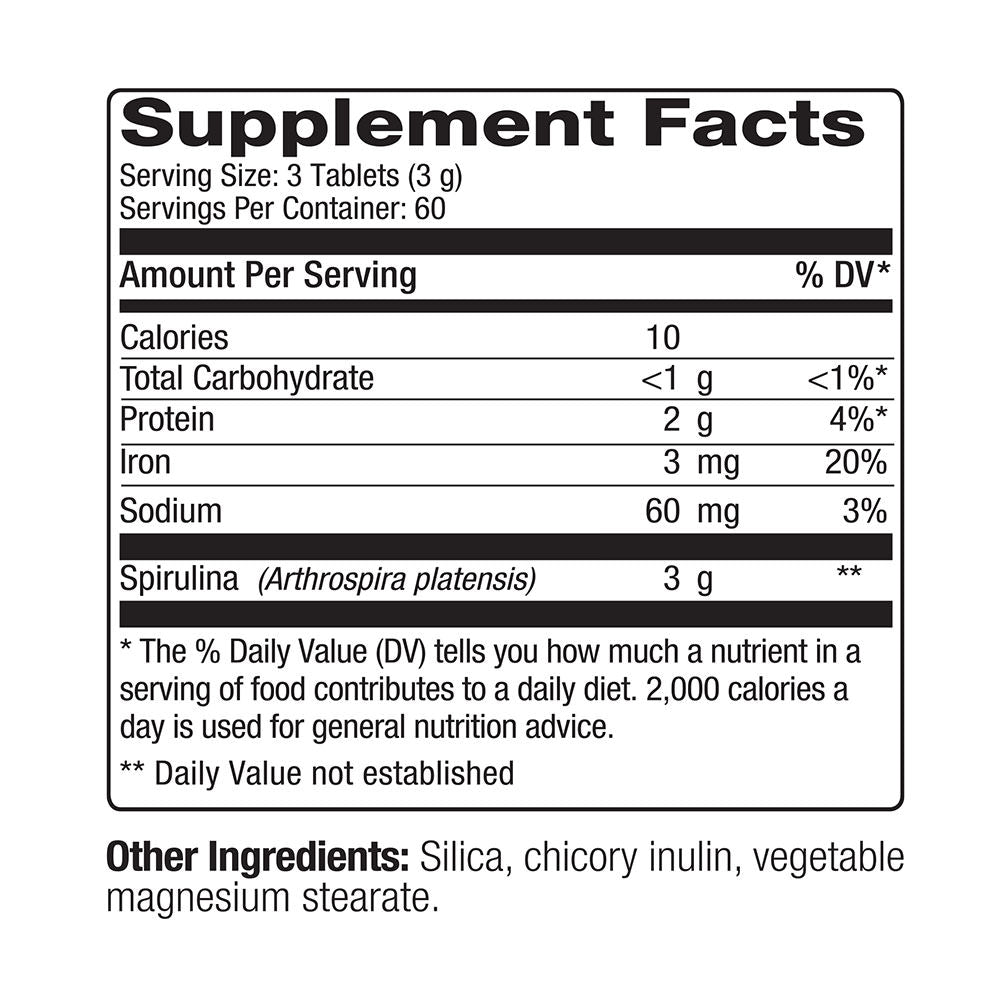 Tảo xoắn Nutrex Hawaii Pure Hawaiian Spirulina 3000mg 360 viên - hình ảnh chi tiết 3