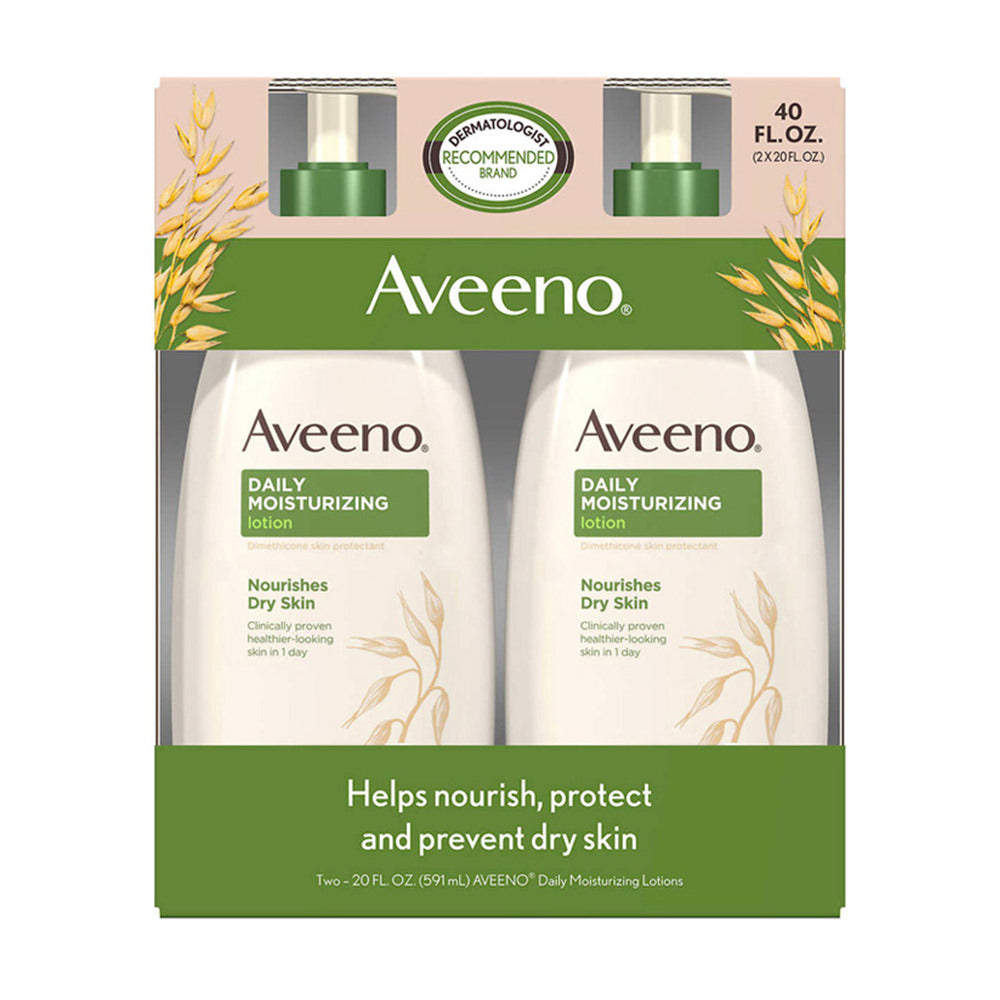 Bộ sản phẩm sữa dưỡng thể Aveeno Daily Moisturizing Lotion 591ml x2 - ảnh sản phẩm 2