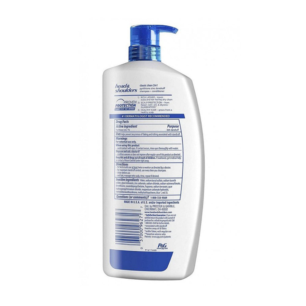 Dầu gội trị gàu của Mỹ 2in1 Head & Shoulders Classic clean 950ml - ảnh sản phẩm 2