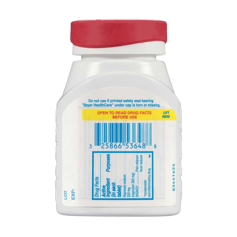 Viên uống giảm đau nhứt ALEVE Naproxen Sodium Tablets 220mg 200 viên - hình ảnh chi tiết 3