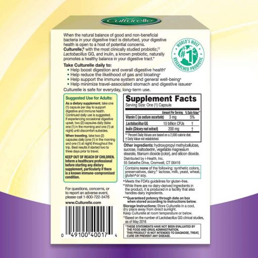 Viên uống hỗ trợ hệ tiêu hóa từ Culturelle Digestive Health Probiotic 80 viên - ảnh sản phẩm 2