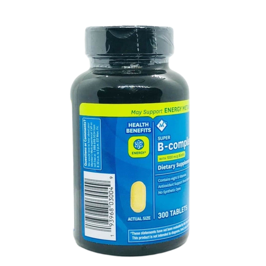 Viên uống Super B-complex Dietary Supplement của Member's Mark 300 viên - hình ảnh chi tiết 2