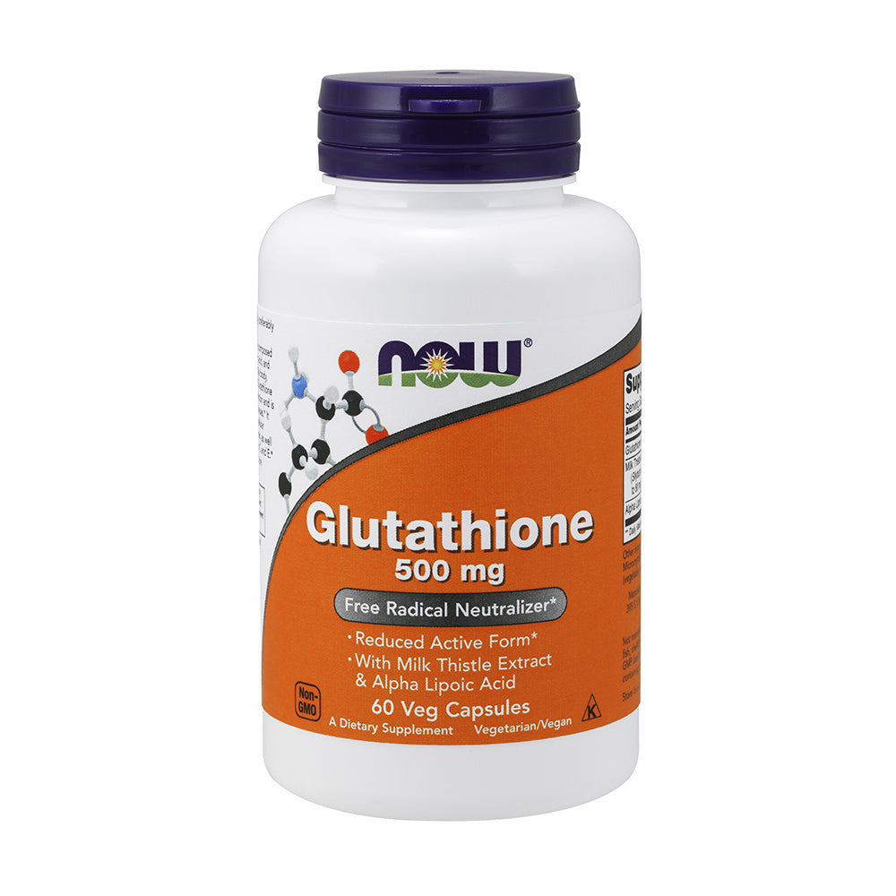 Viên uống trắng da nội sinh NOW Glutathione 500 mg 60 viên - hình ảnh sản phẩm chính