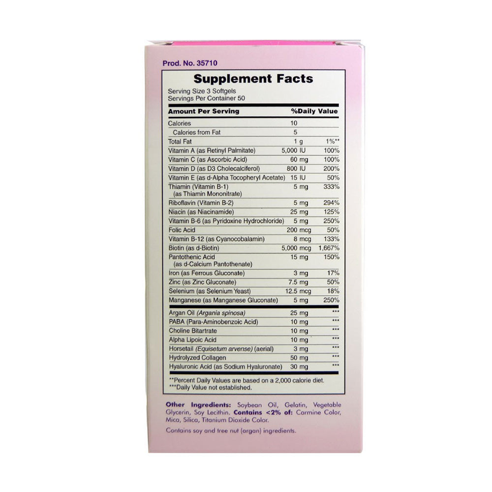 Vitamin Làm Đẹp Da, Tóc, Móng Hair Skin and Nails Natures Bounty 150 viên - hình ảnh chi tiết 2
