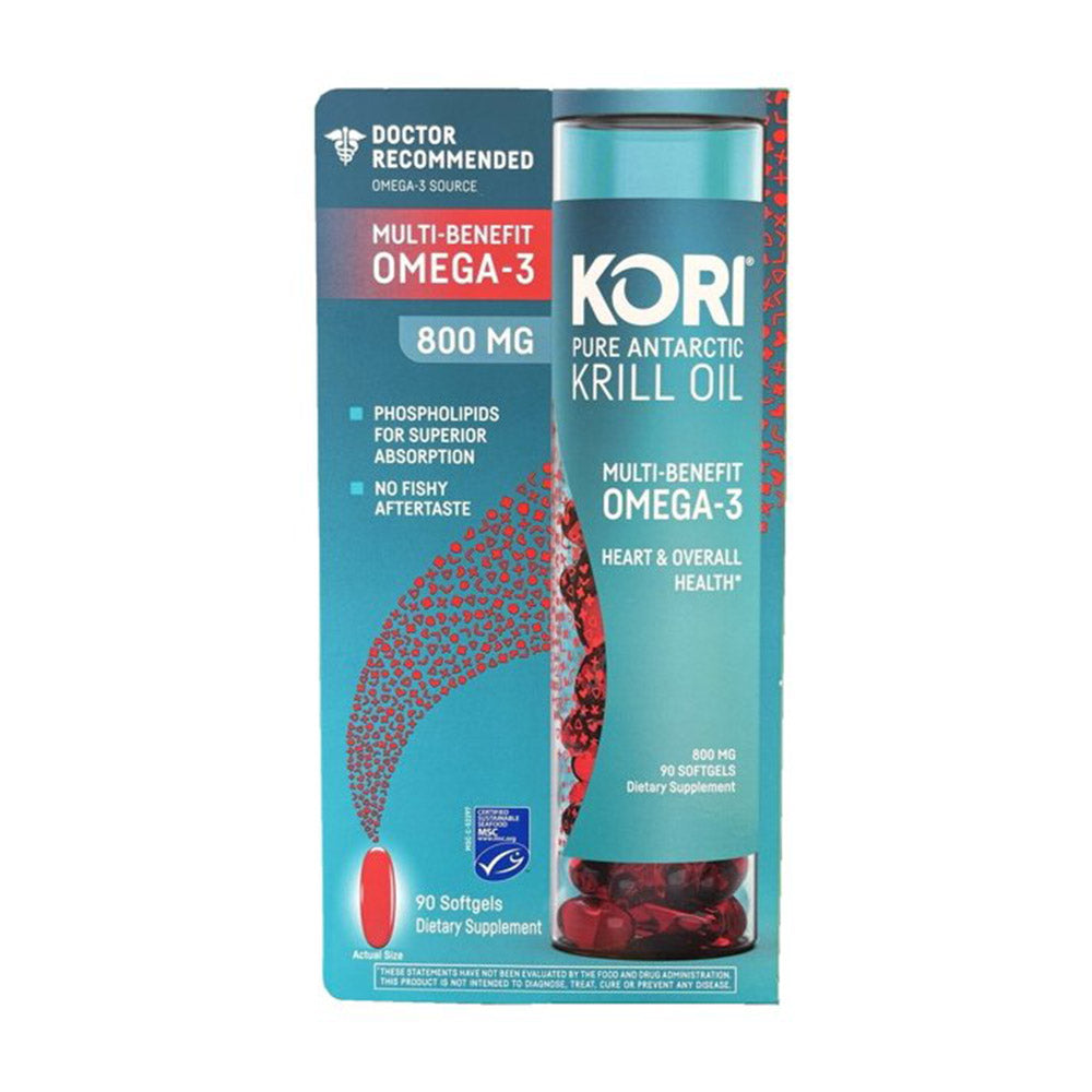 Dầu nhuyễn thể Kori Pure Antarctic Krill Oil Multi-Benefit Omega-3, 800mg 90 Viên - hình ảnh sản phẩm chính