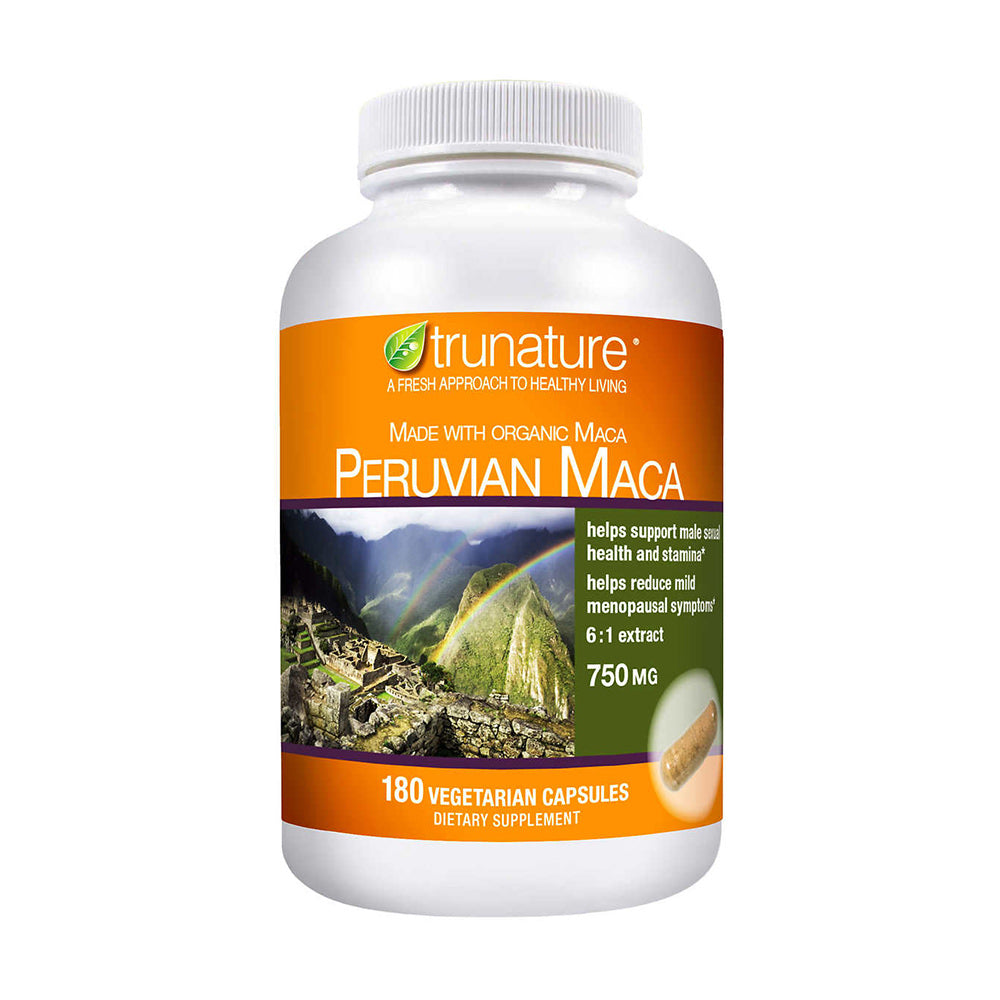 Viên uống tăng cường sức khỏe sinh lý nam nữ Trunature Peruvian Maca 750mg 180 viên - hình ảnh sản phẩm chính
