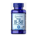 Viên uống bổ sung Vitamin B tổng hợp Puritan's Pride Mega B-50 B-Complex Vitamin 100 viên - hình ảnh sản phẩm chính
