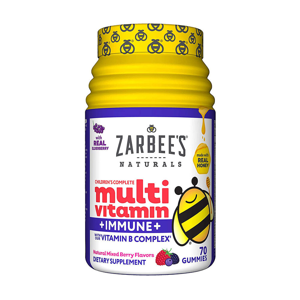Kẹo tăng cường đề kháng cho trẻ Zarbee's Naturals Children's Complete Multivitamin + Immune Gummies - Natural Mixed Berry - 70 viên - hình ảnh sản phẩm chính
