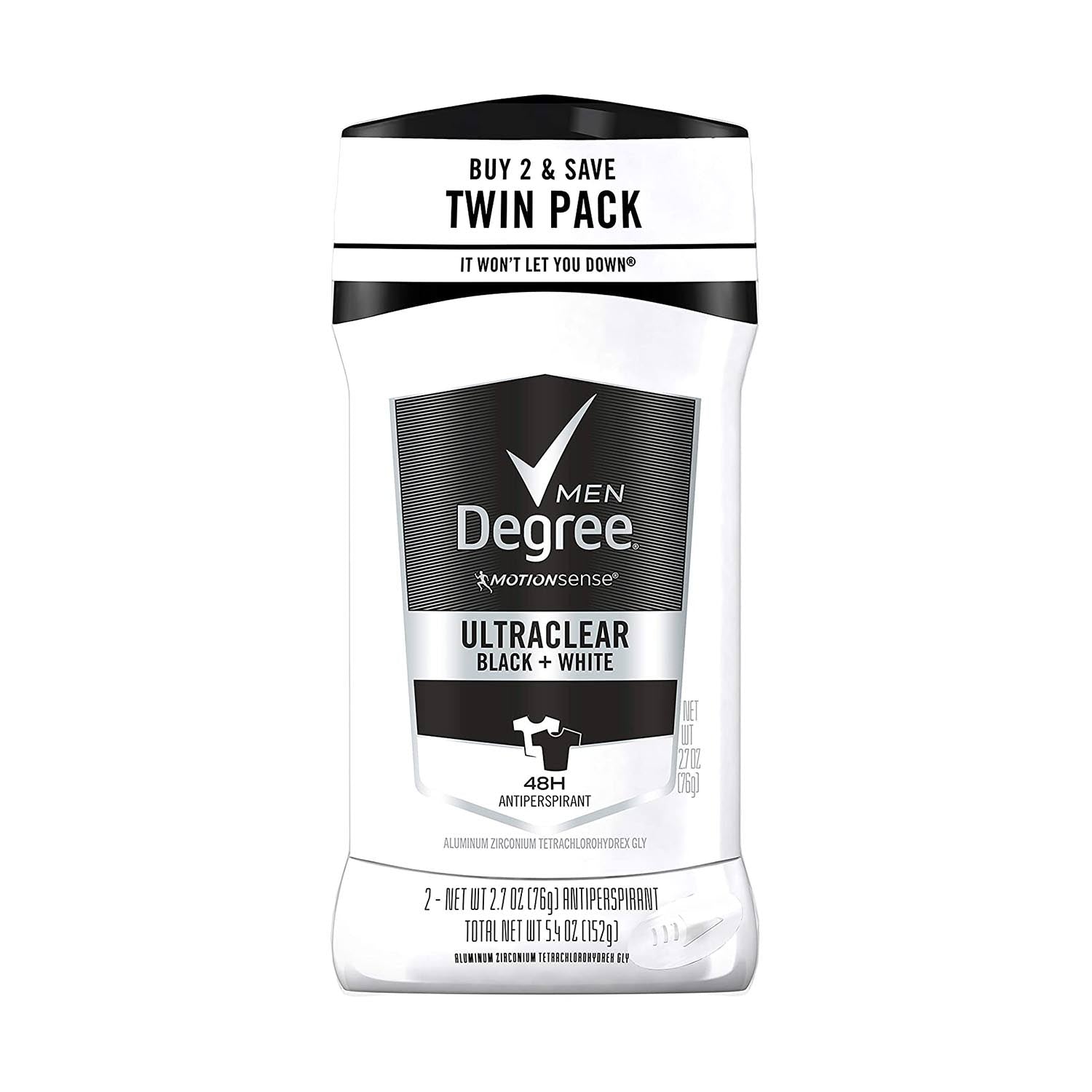 Lăn khử mùi cho nam Degree Men Black & White UltraClear 76g - hình ảnh sản phẩm chính