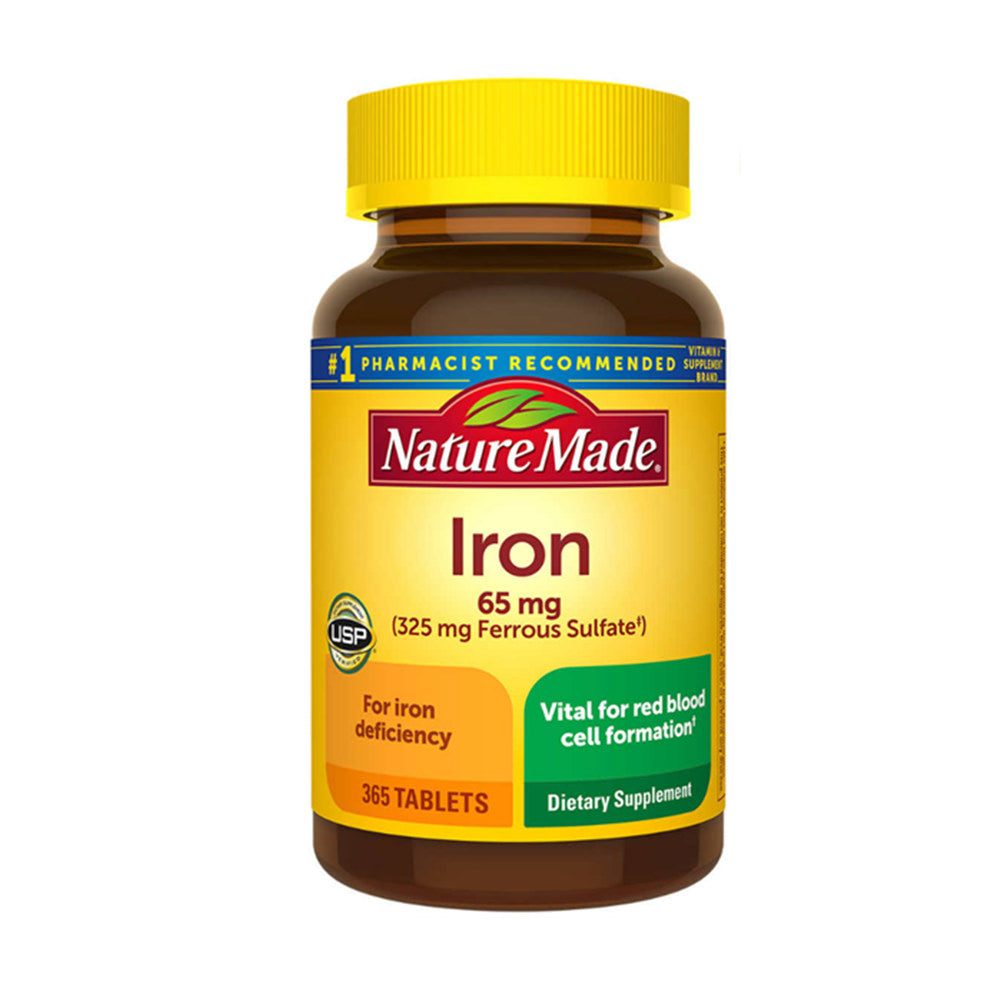 Viên uống bổ sung sắt Nature Made Iron 65mg 365 viên của Mỹ - hình ảnh sản phẩm chính