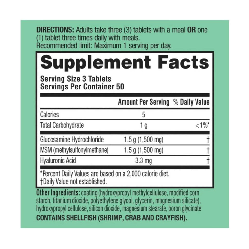 Viên uống bổ khớp Schiff Glucosamine 1500mg plus MSM hộp 150 viên của Mỹ - hình ảnh chi tiết 3
