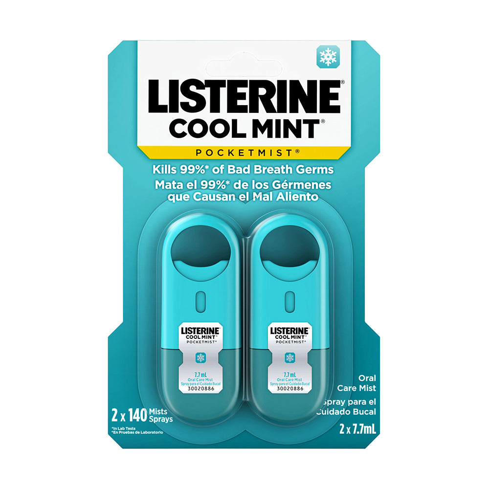 Xịt thơm miệng Listerine Cool Mint Pocketmist Set x2 chai 7.7ml - hình ảnh sản phẩm chính
