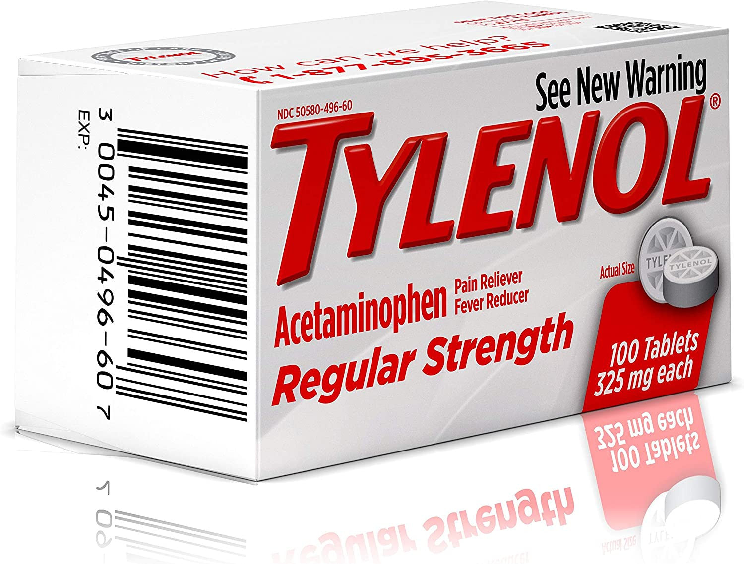 Giảm đau hạ sốt TYLENOL Regular Strength Tablets with 325 mg Acetaminophen, 100 Ct - hình ảnh chi tiết 3