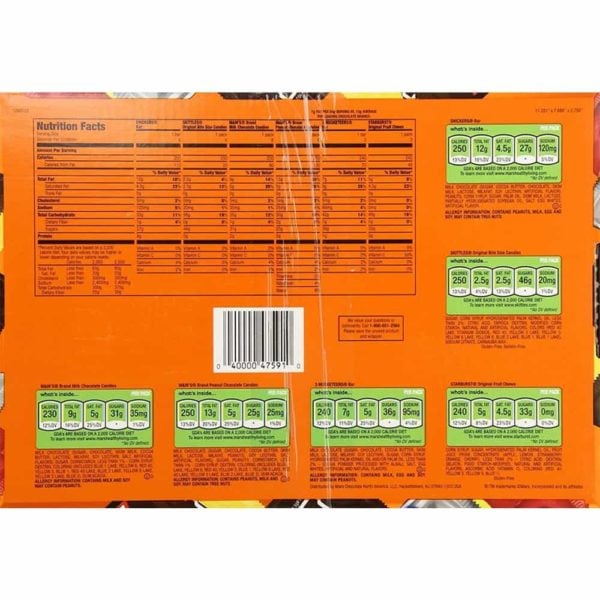 Socola tổng hợp 6 loại M&M’s Mars Chocolate Variety Pack 30 gói 1.5kg (hộp Cam) - hình ảnh chi tiết 2