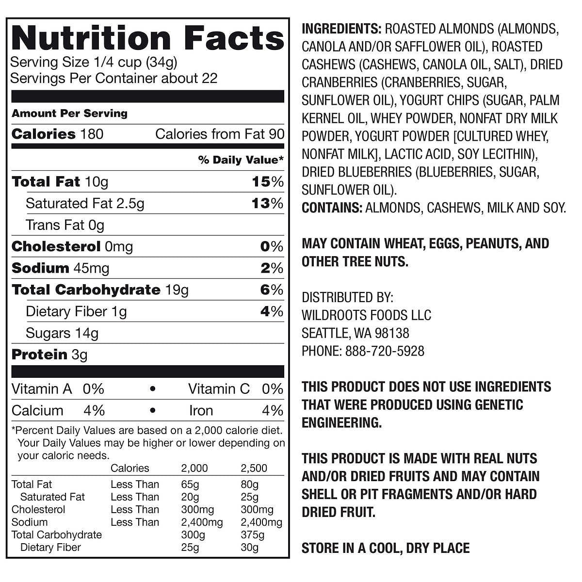 Hạt hỗn hợp WildRoot's Coastal Berry Trail Mix, 26 oz(WildRoots) - hình ảnh chi tiết 3
