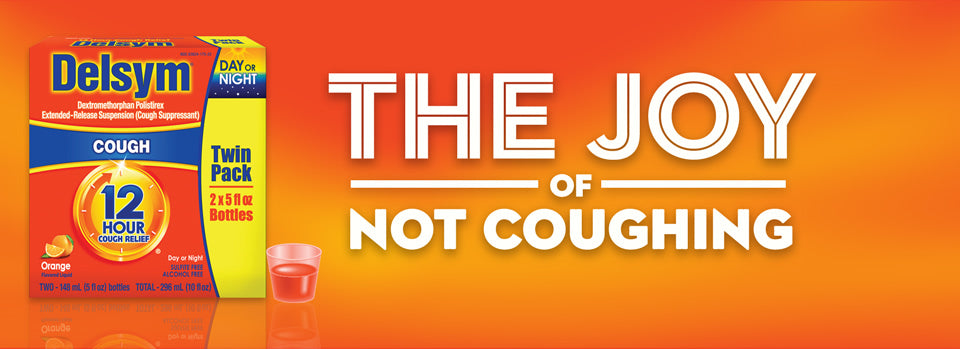 Siro ho Delsym 12 Hour Cough Relief Day or Night 296ml cho người lớn và trẻ em 4+ (vị Cam) - hình ảnh chi tiết 3