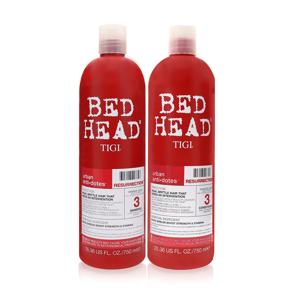 Dầu gội xã TiGi BED HEAD tái sinh sức sống 3 Urban Antidotes 750ml x2 (Đỏ) - hình ảnh chi tiết 3