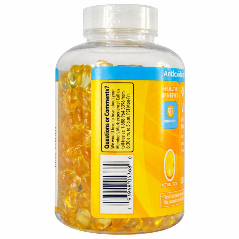Viên uống bổ sung Vitamin E 400 IU của Member’s Mark 500 viên - hình ảnh chi tiết 4