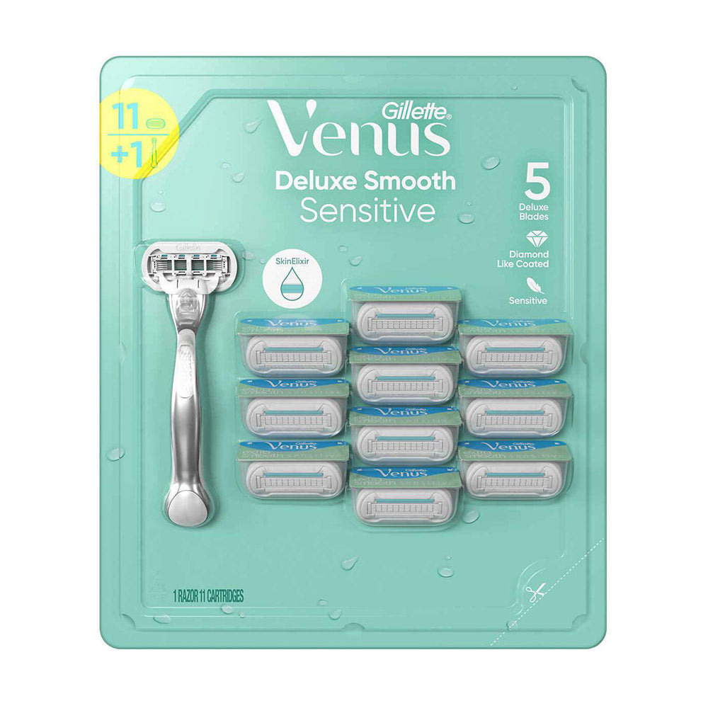Bộ Cạo Nữ Gillette Venus Deluxe Smooth Razor 11-count (Vỉ Xanh) - hình ảnh sản phẩm chính