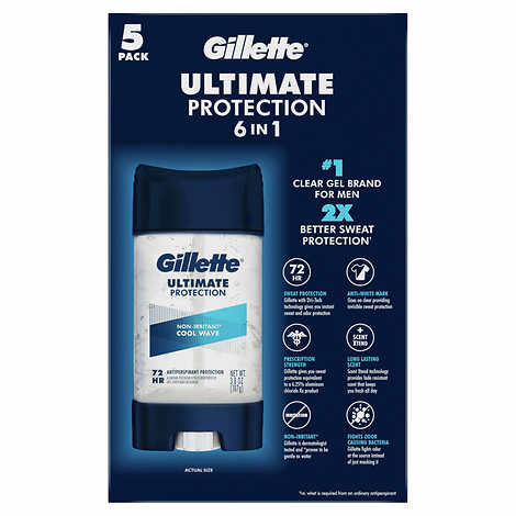 Lăn khử mùi cho nam của Mỹ Gillette Ultimate Protection Cool Wave 72 Giờ 107g (một chai đơn) - hình ảnh chi tiết 3